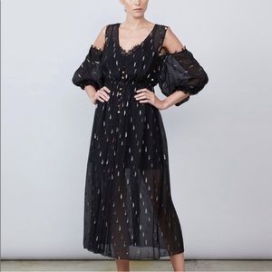 Allen Schwartz Silk Emma Dress Sz M Black